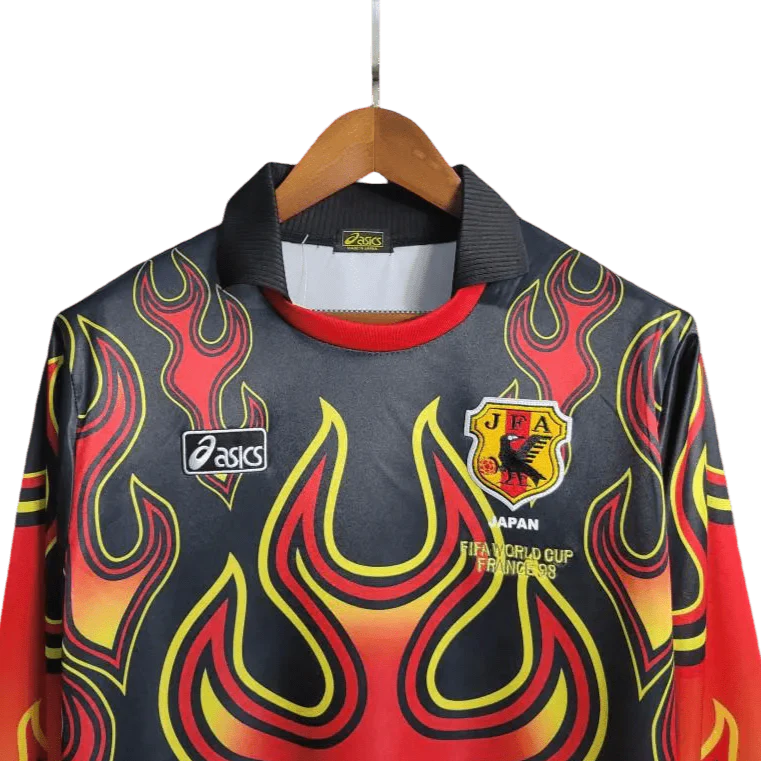 1998 JAP. GoalKeeper Red Flamme - Long Sleeve Jersey
