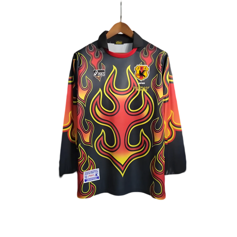 1998 JAP. GoalKeeper Red Flamme - Long Sleeve Jersey