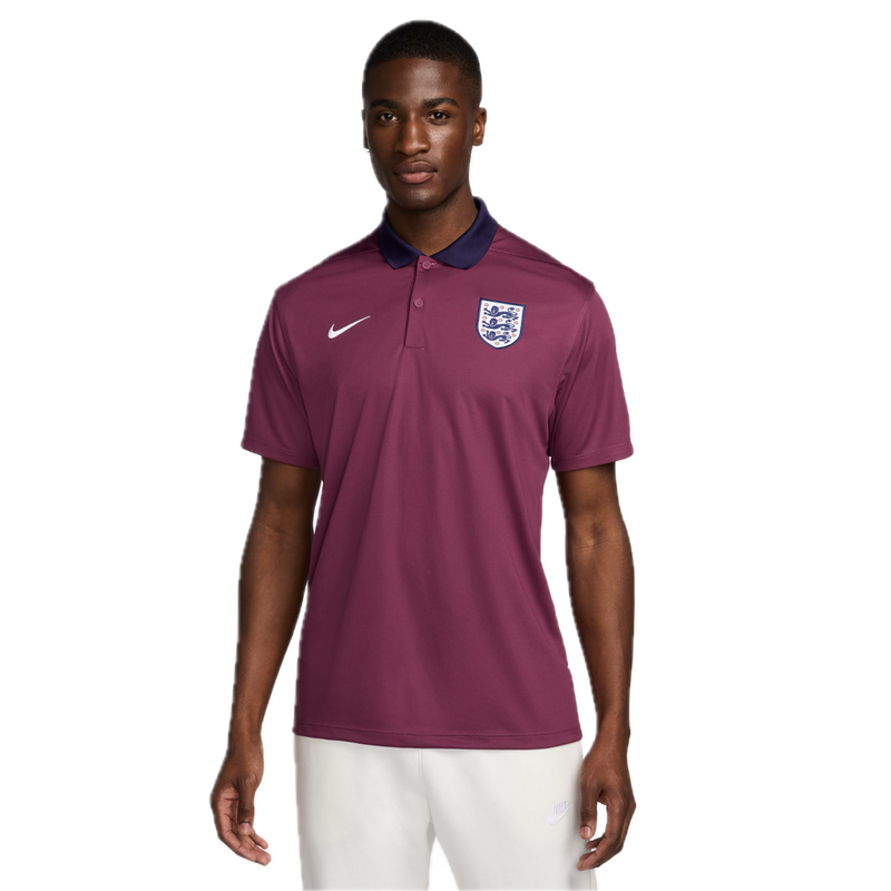 ENG. Victory Polo Shirt 24/25 - Rosewood/Sesame/White